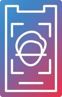 Vector Design Mobile Face Scan Icon Style