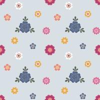 Cute floral vector seamless pattern