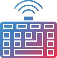 Vector Design Wireless Keyboard Icon Style