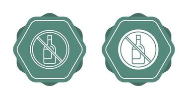 No Alcohol Vector Icon