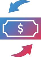 vector diseño enviar dinero icono estilo