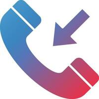 Vector Design Incoming Call Icon Style