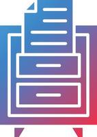Vector Design File Drawer Icon Style
