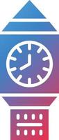 vector diseño reloj torre icono estilo