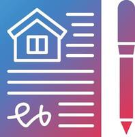 Vector Design House Contract Icon Style