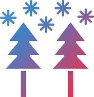 Vector Design Snow Forest Icon Style