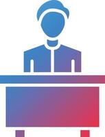 Vector Design Reception Desk Icon Style