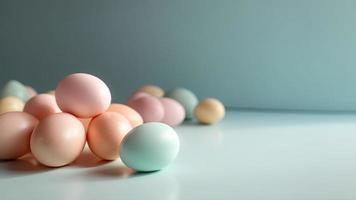 Colorful Easter eggs background Ai photo