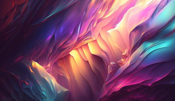 Abstract 3d colourful background, Yellow and pink 3d gradient background, Seamless waves design pattern in 3d, Beautiful Gradient texture design element for banner wallpaper background. Pro Photo