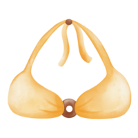 vattenfärg strand bikini, sommar element på strand, sommar illustration png