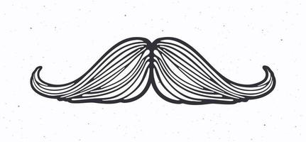 mano dibujado garabatear de los hipsters Bigote vector