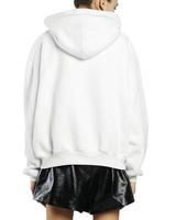 women's hoodie on the model on a white background isolated photo