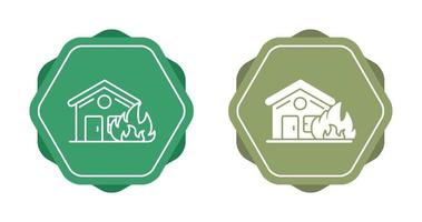 House On Fire Vector Icon