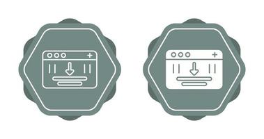 Browser Downloading Vector Icon