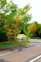 Road and Bike Road Crossing photo