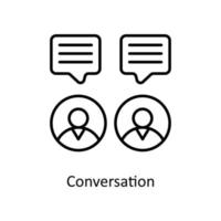 conversacion vector contorno iconos sencillo valores ilustración valores