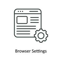 browser settings Vector  outline Icons. Simple stock illustration stock