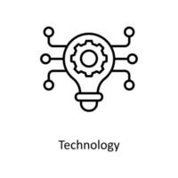 technology  Vector  outline Icons. Simple stock illustration stock