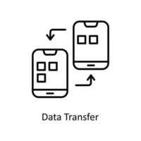 datos transferir vector contorno iconos sencillo valores ilustración valores