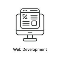 Web development Vector  outline Icons. Simple stock illustration stock