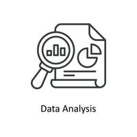 datos análisis vector contorno iconos sencillo valores ilustración valores