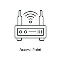 access point Vector  outline Icons. Simple stock illustration stock