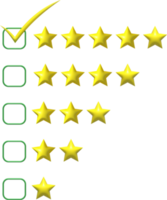 Reveja 3d Avaliação estrelas para melhor excelente Serviços Avaliação para satisfação. Reveja para qualidade cliente Avaliação opinião. png