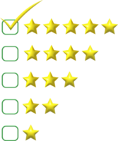 revisión 3d clasificación estrellas para mejor excelente servicios clasificación para satisfacción. revisión para calidad cliente clasificación comentario. png