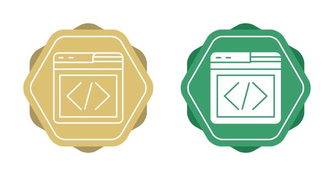icono de vector de programación web