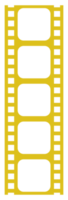 Silhouette of the Filmstrip for Art Illustration, Movie Poster, Apps, Website, Pictogram or Graphic Design Element. Format PNG