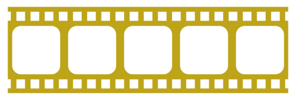 Silhouette of the Filmstrip for Art Illustration, Movie Poster, Apps, Website, Pictogram or Graphic Design Element. Format PNG
