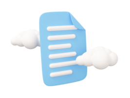 document cloud 3d illustration png