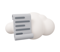 paper scroll cloud 3d illustration png