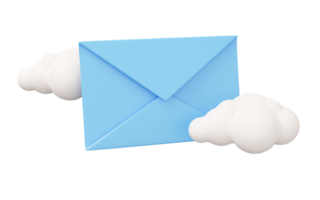 correo nube 3d hacer png
