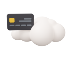 credit card cloud 3d illustration png