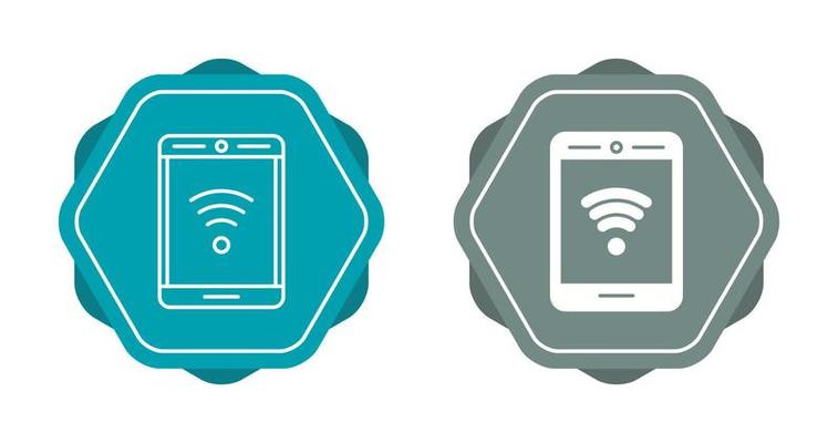 Phone With Signal Vector Icon