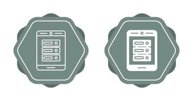 icono de vector de teléfono de datos