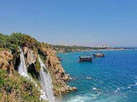 landscape with waterfalls in the Turkish city of Antalya photo