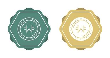 Won Currency Vector Icon