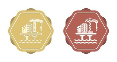 Oil Platform Vector Icon