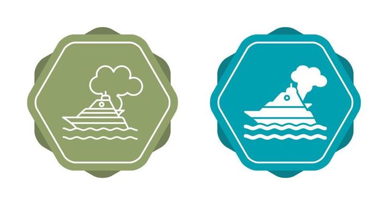 Ship Pollution Vector Icon