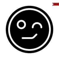 emoticon glyph icon vector