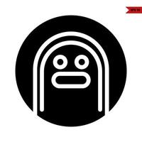 emoticon glyph icon vector