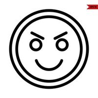 emoticon line icon vector