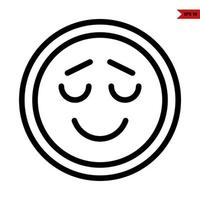 emoticon line icon vector