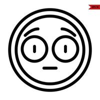 emoticon line icon vector