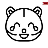 emoticon line icon vector