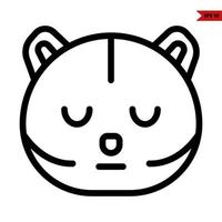 emoticon line icon vector