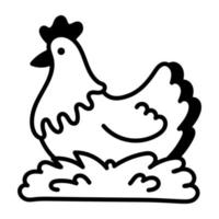 conceptos de pollo de moda vector