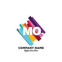 MO initial logo With Colorful template vector